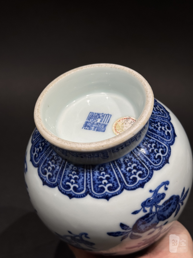 清乾隆青花折枝花卉纹蒜头瓶-多宝古瓷宝典